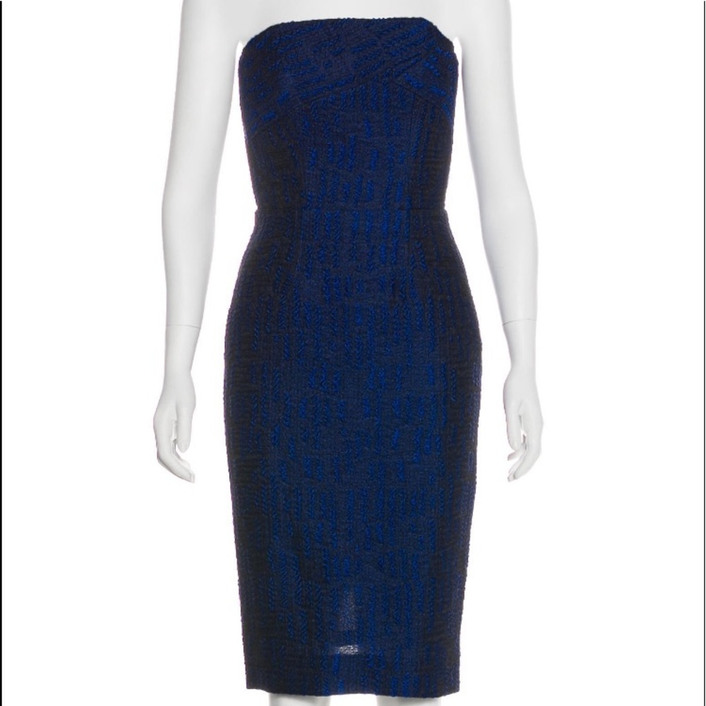 Roland Mouret strapless jacquard dress